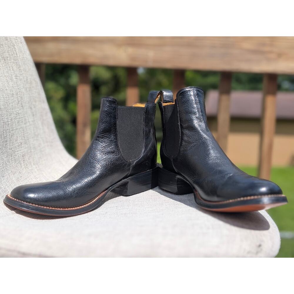 New Rod Patrick Jodphur Bootie Womens 9 B Black Calf Skin Handmade Never Worn